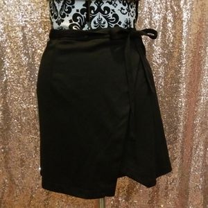 Black mini skirt